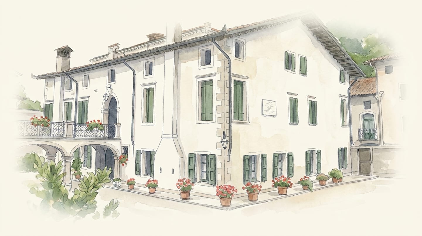 Il palazzo ad acquerello